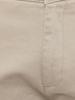 beige solid chinos casual trouser - 18620366 - Standard Image - 4
