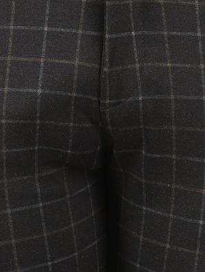 black checkered chinos casual trouser - 18620516 - Standard Image - 4