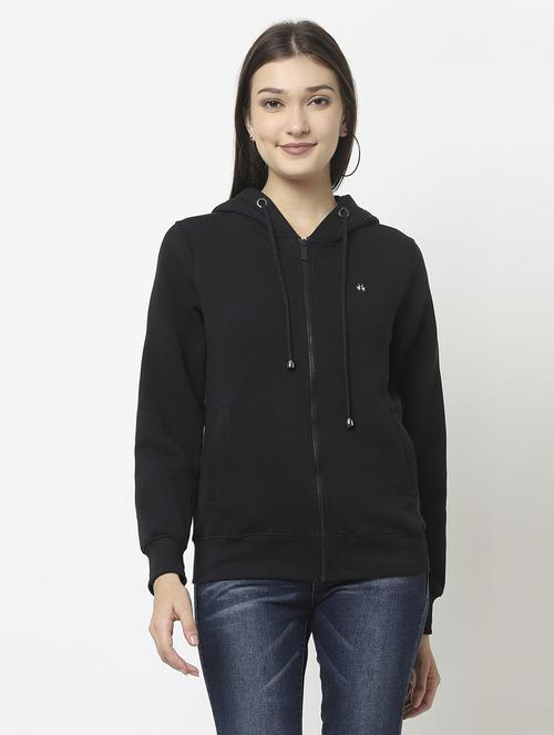 hooded neck solid sweatshirt - 18621942 - Standard Image - 1