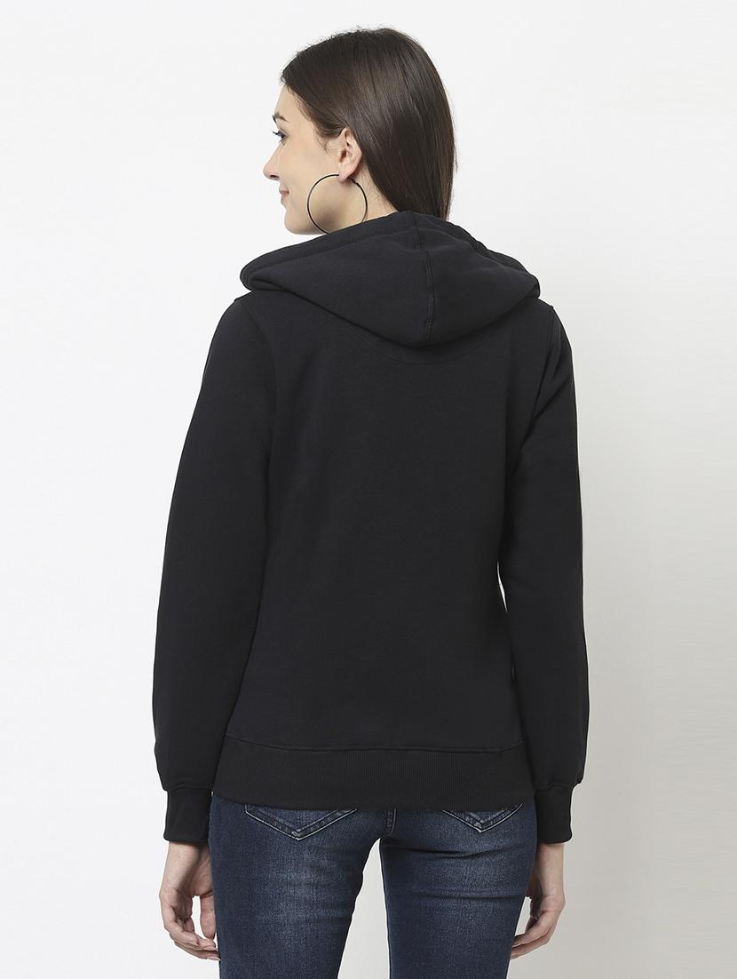 hooded neck solid sweatshirt - 18621942 - Zoom Image - 4