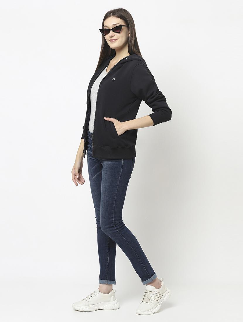 hooded neck solid sweatshirt - 18621942 - Zoom Image - 5