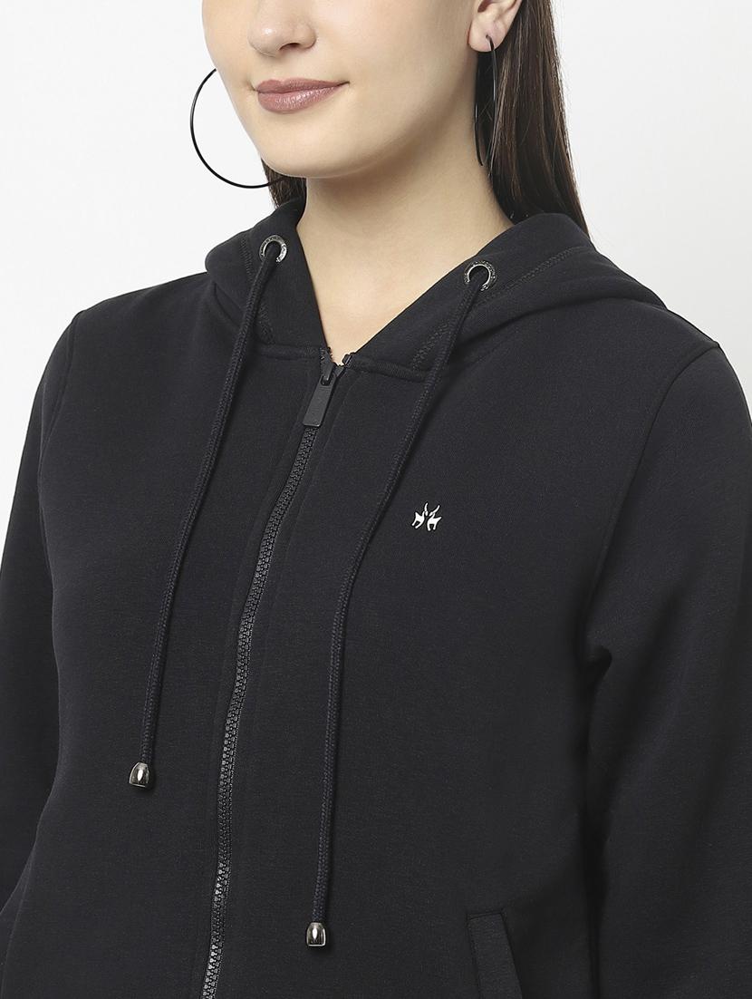hooded neck solid sweatshirt - 18621942 - Zoom Image - 7