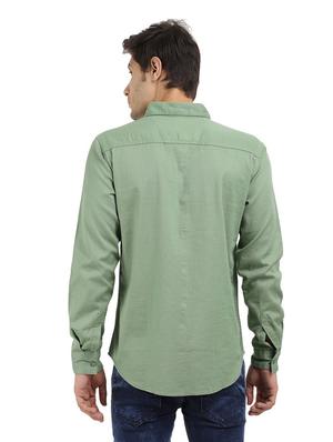 gold solid casual shirt - 18622634 - Standard Image - 2