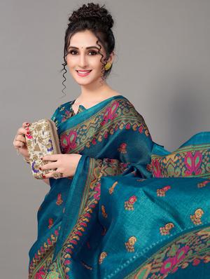 ethnic motif patola saree with blouse - 18627178 - Standard Image - 3