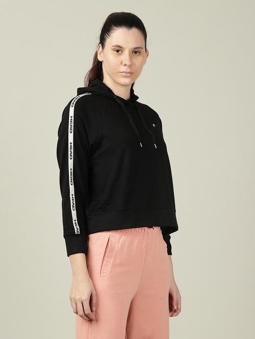 hooded neck solid sweatshirt - 18628034 - Standard Image - 1