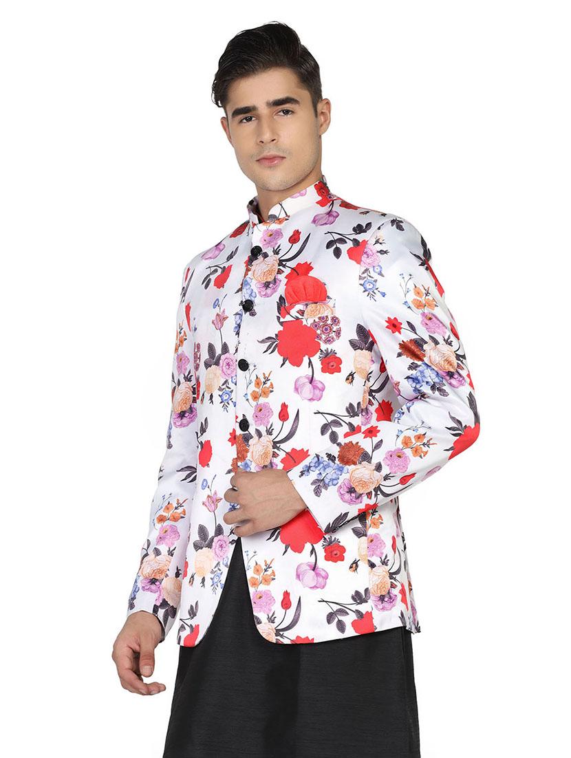 printed bandhgalas casual blazer - 18628974 - Zoom Image - 2