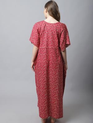 drawstring waist foil printed kaftan - 18629806 - Standard Image - 3