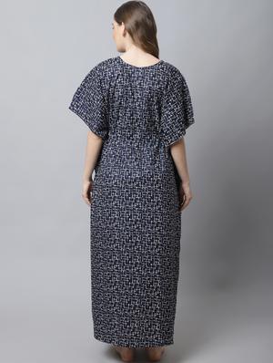 drawstring waist printed kaftan - 18629808 - Standard Image - 3