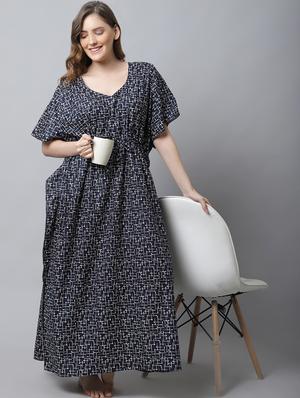 drawstring waist printed kaftan - 18629808 - Standard Image - 4