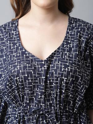 drawstring waist printed kaftan - 18629808 - Standard Image - 5