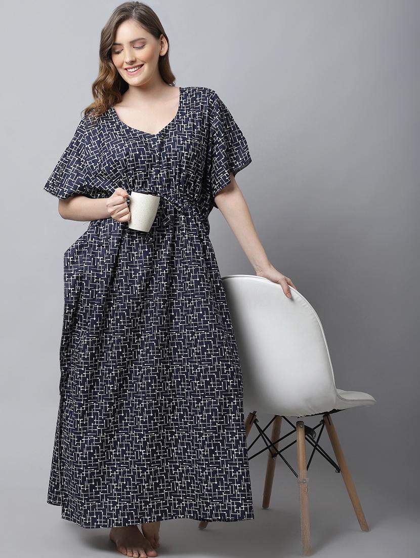 drawstring waist printed kaftan - 18629808 - Zoom Image - 4