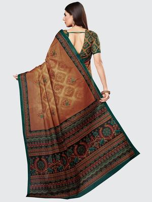 floral printed saree with blouse - 18629849 - Standard Image - 2