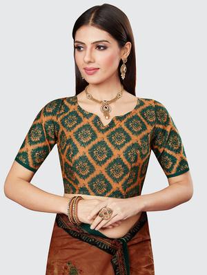 floral printed saree with blouse - 18629849 - Standard Image - 4