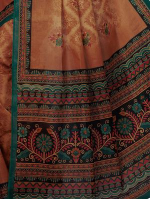 floral printed saree with blouse - 18629849 - Standard Image - 5