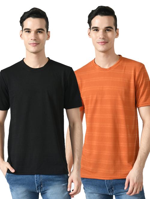 pack of 2 round neck striped t-shirt - 18633461 - Standard Image - 1