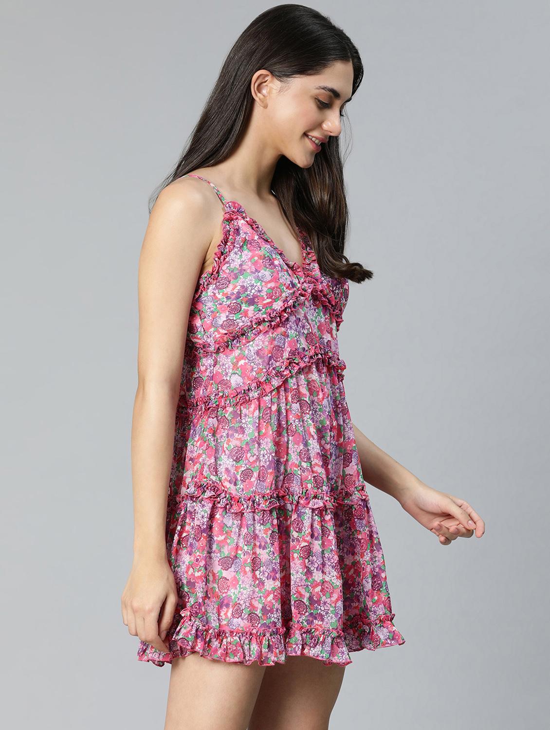 pink printed babydoll - 18634526 - Zoom Image - 2