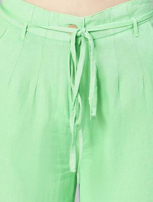 mid rise solid wide leg trouser - 18634531 - Standard Image - 7