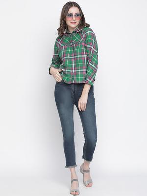 green checkered regular shirt - 18634650 - Standard Image - 5