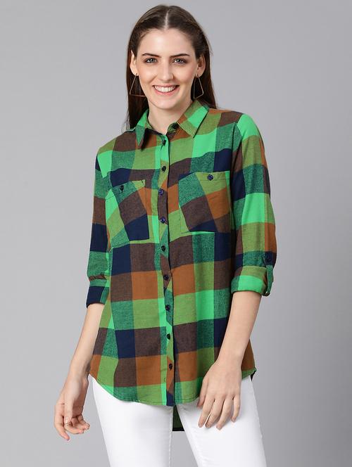 multi colored checkered regular shirt - 18634653 - Standard Image - 1