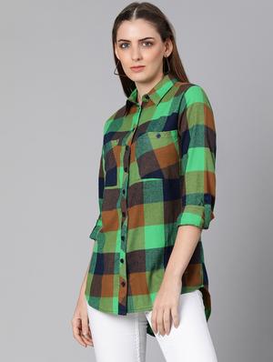 multi colored checkered regular shirt - 18634653 - Standard Image - 3