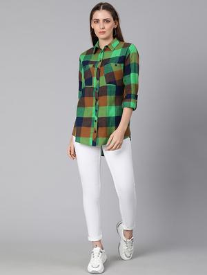 multi colored checkered regular shirt - 18634653 - Standard Image - 6