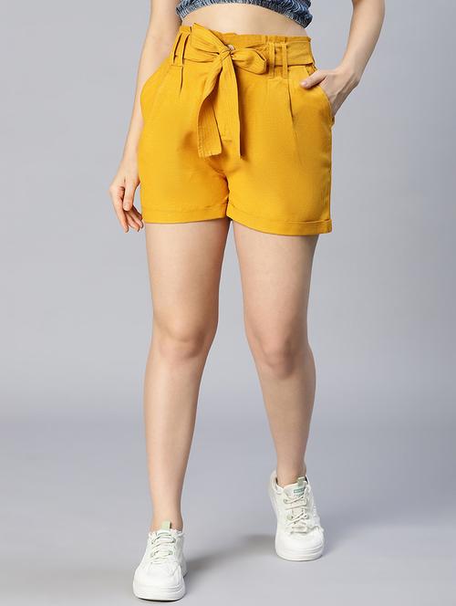 tie front mid rise tailored short - 18636756 - Very Small Image - 1