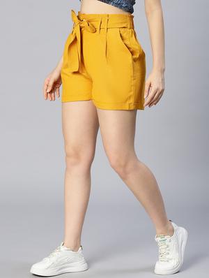 tie front mid rise tailored short - 18636756 - Standard Image - 3