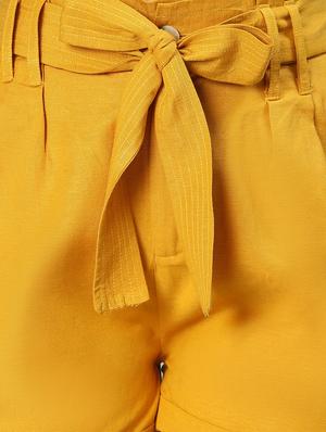 tie front mid rise tailored short - 18636756 - Standard Image - 7