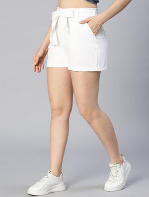 tie front mid rise tailored short - 18636757 - Standard Image - 3