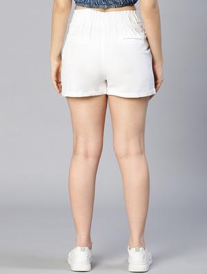 tie front mid rise tailored short - 18636757 - Standard Image - 4