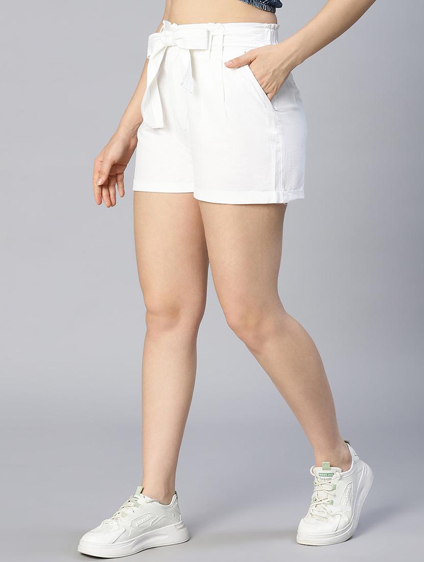 tie front mid rise tailored short - 18636757 - Zoom Image - 3