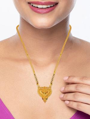 gold plated mangalsutra - 18637483 - Standard Image - 3