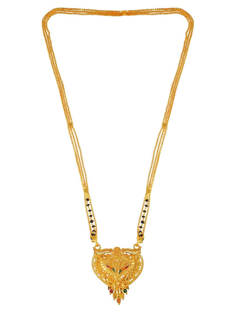 gold plated mangalsutra - 18637483 - Zoom Image - 2
