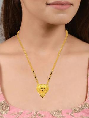 gold plated mangalsutra - 18637492 - Standard Image - 4