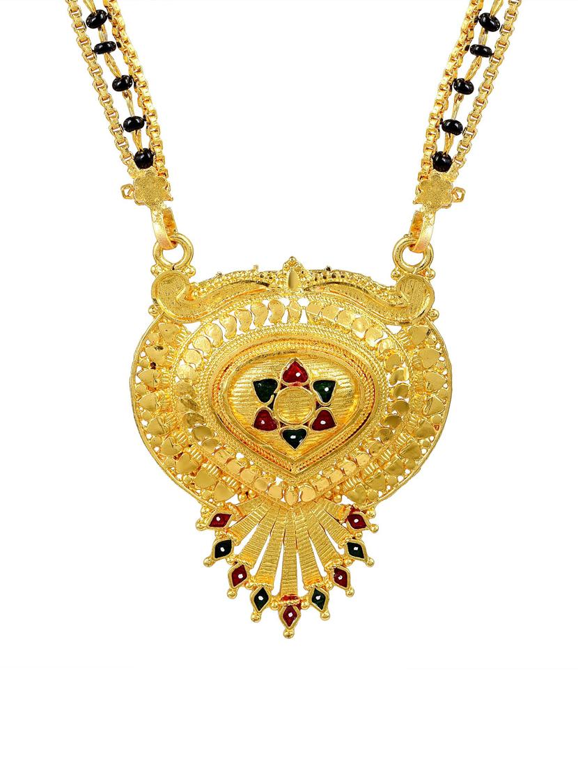 gold plated mangalsutra - 18637492 - Zoom Image - 3