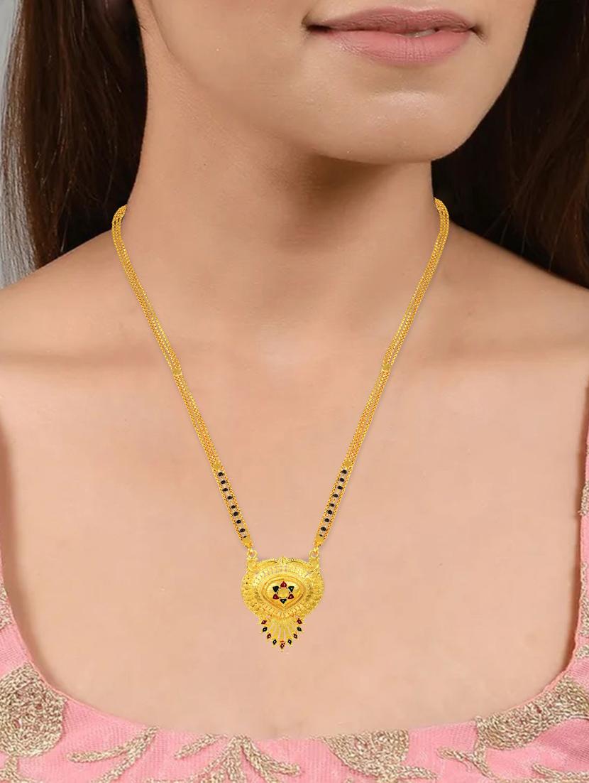 gold plated mangalsutra - 18637492 - Zoom Image - 4