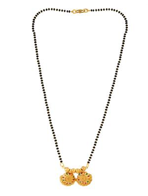 gold and black metal mangalsutra - 18637509 - Standard Image - 2