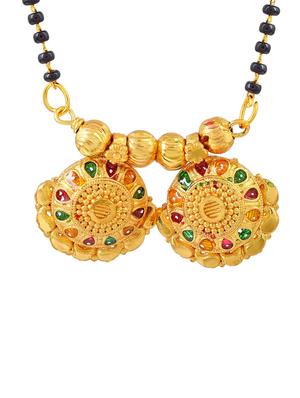 gold and black metal mangalsutra - 18637509 - Standard Image - 3