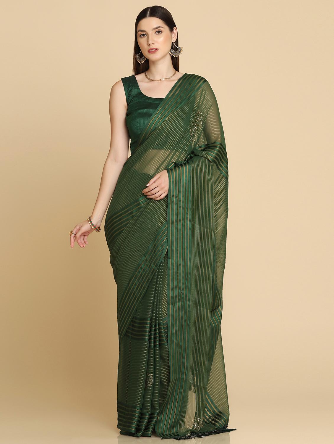 self design woven saree with blouse