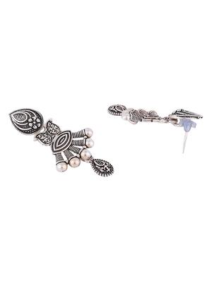 silver plated necklace earring set - 18640805 - Standard Image - 5