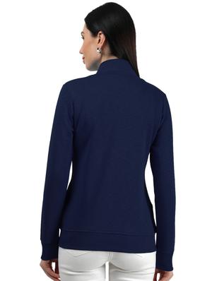 high neck zip-up solid sweatshirt - 18642436 - Standard Image - 3