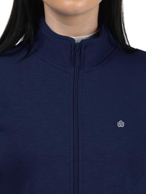 high neck zip-up solid sweatshirt - 18642436 - Standard Image - 5