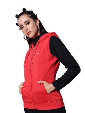 hooded neck zip-up solid sweatshirt - 18642446 - Standard Image - 2