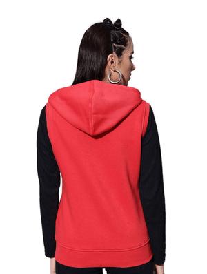 hooded neck zip-up solid sweatshirt - 18642446 - Standard Image - 3