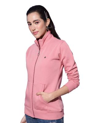 stand collar zip-up solid sweatshirt - 18642455 - Standard Image - 2