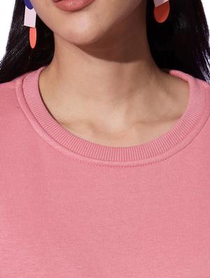 round neck solid sweatshirt - 18642476 - Standard Image - 5