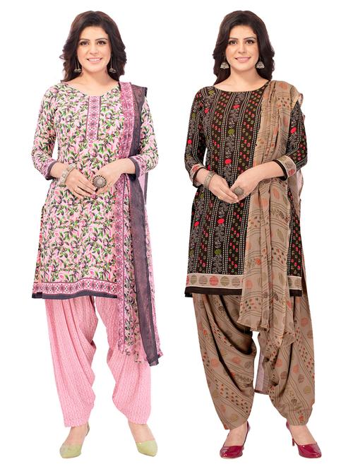 pack of 2 printed unstitched suit combo - 18644592 - Standard Image - 1
