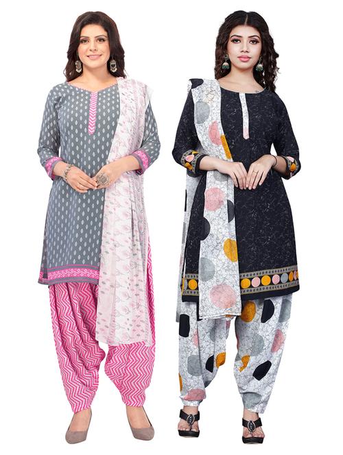 pack of 2 printed unstitched suit combo - 18644725 - Standard Image - 1