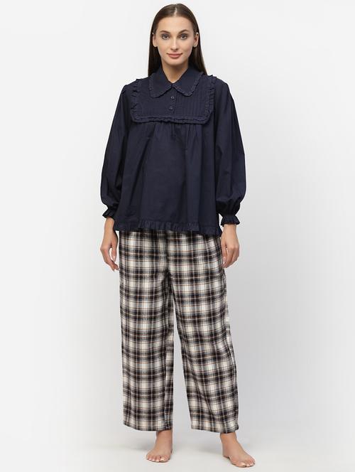 printed nightwear pajama set - 18645133 - Standard Image - 1