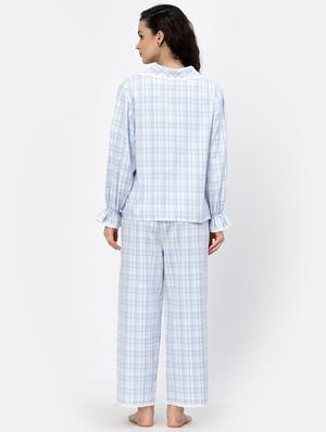 checkered nightwear pajama set - 18645136 - Standard Image - 3